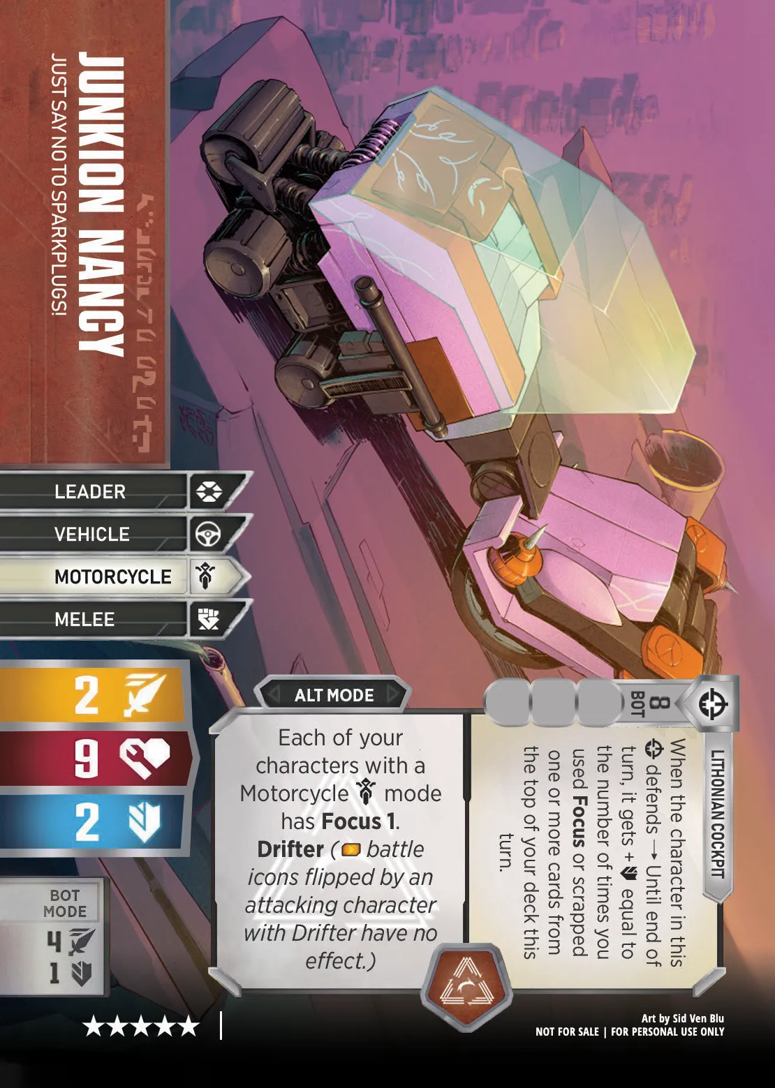 Junkion Nancy // Just Say No to Sparkplugs! alt mode