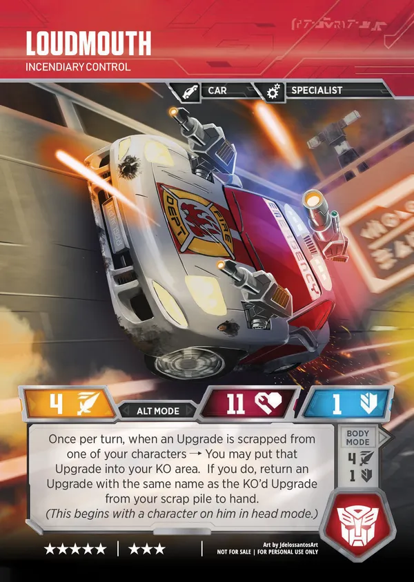 Loudmouth // Incendiary Control alt mode
