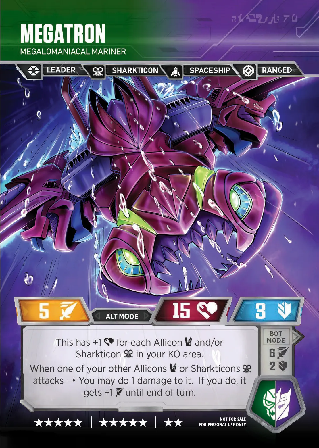 Megatron // Megalomaniacal Mariner alt mode