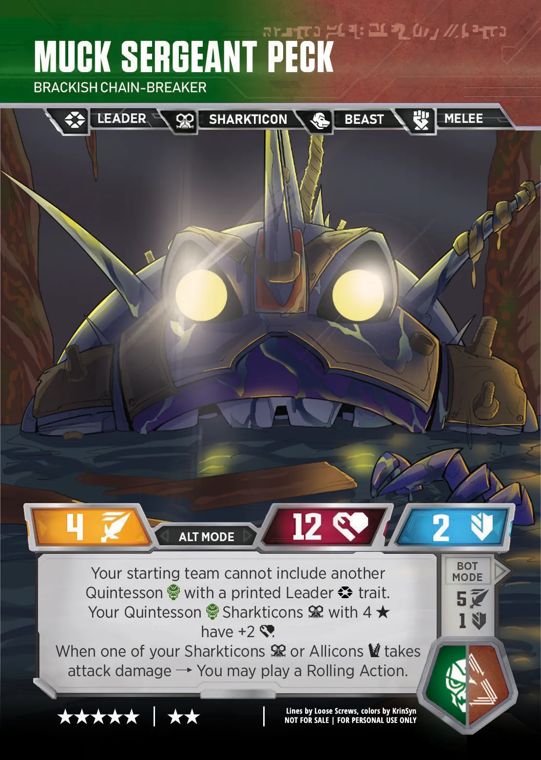 Muck Sergeant Peck // Brackish Chain-Breaker alt mode