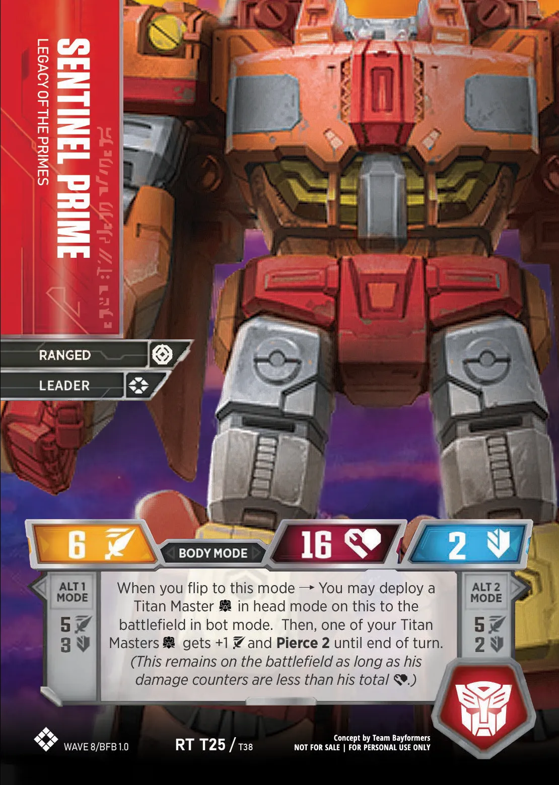 Sentinel Prime // Legacy of the Primes body mode