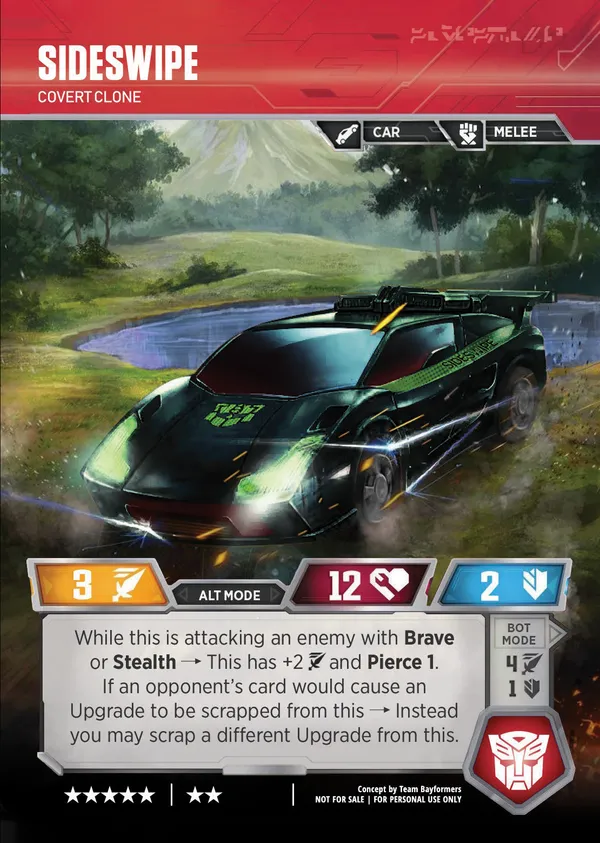 Sideswipe // Covert Clone alt mode