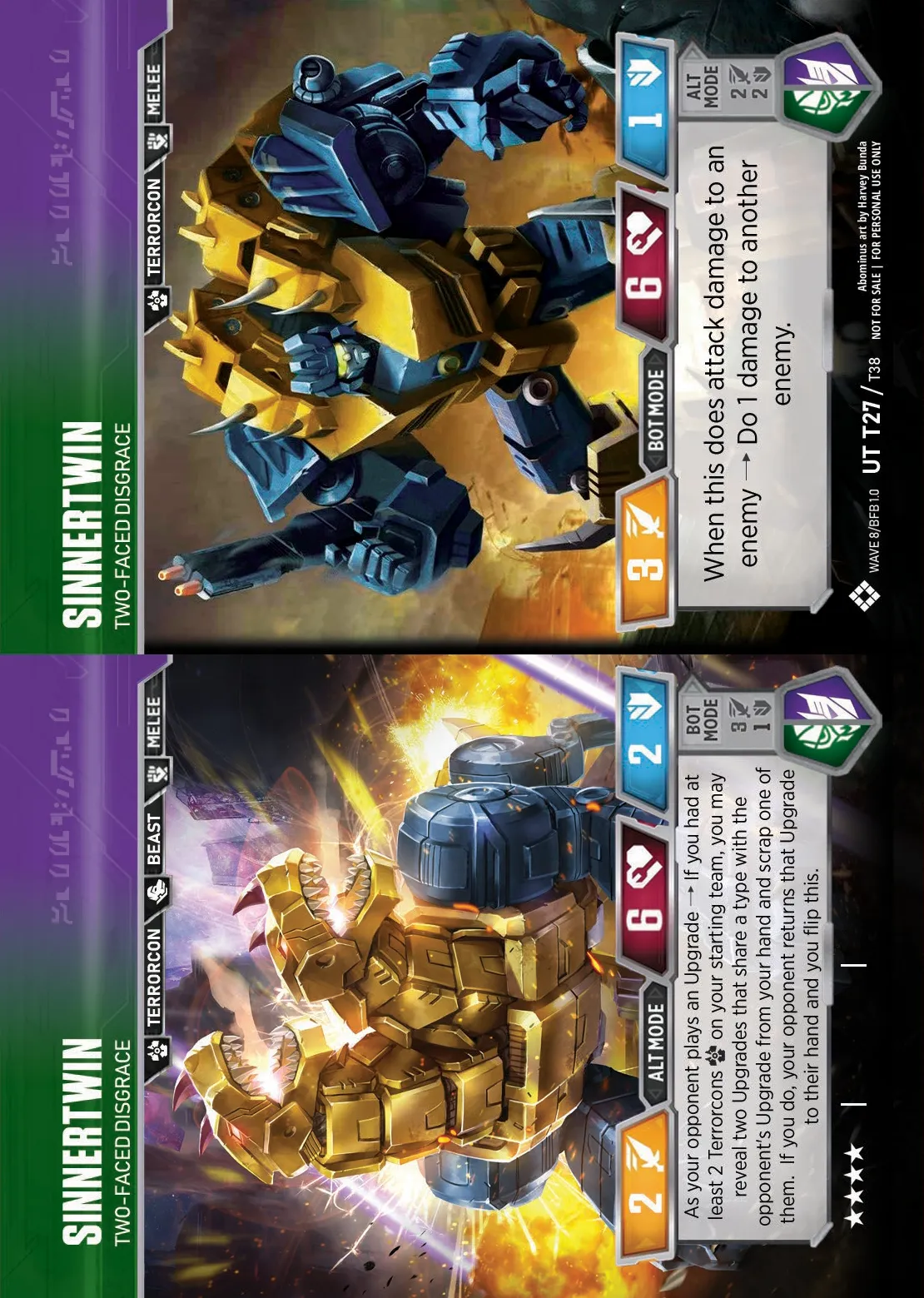 Sinnertwin // Two-Faced Disgrace alt/bot modes