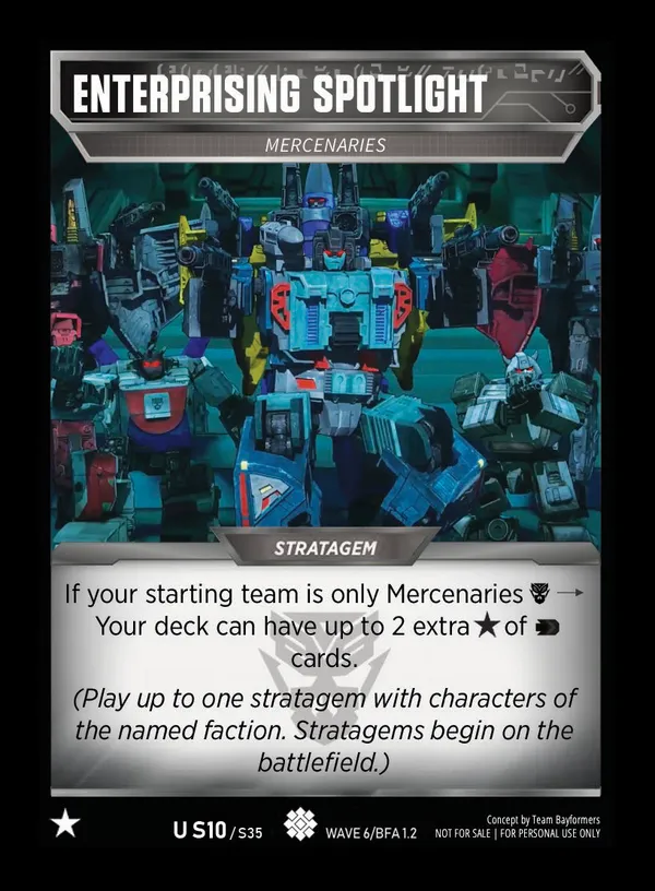 Enterprising Spotlight // Mercenaries card face
