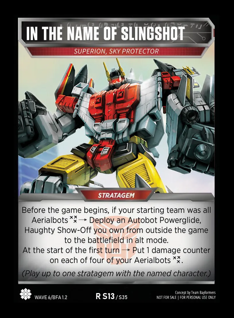 In the Name of Slingshot // Superion, Sky Protector card face