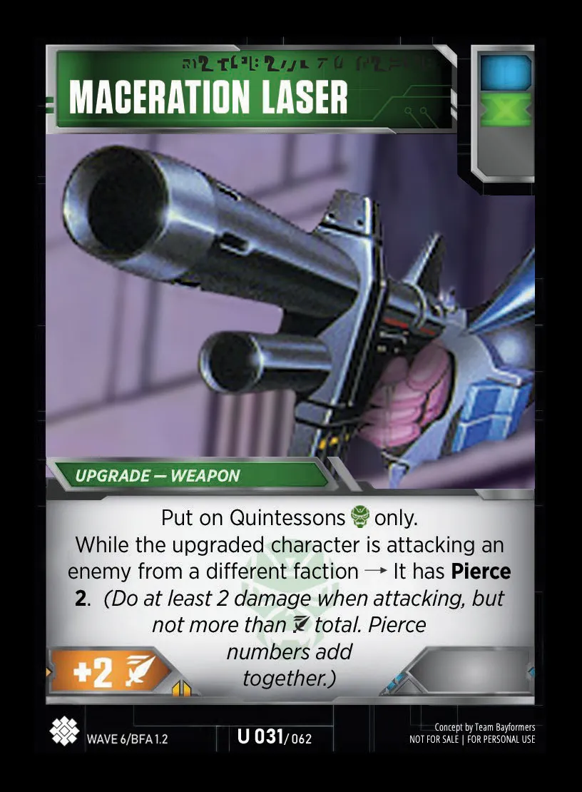 Maceration Laser weapon