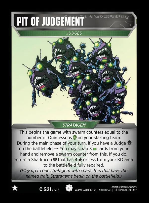 Pit of Judgement // Judges card face