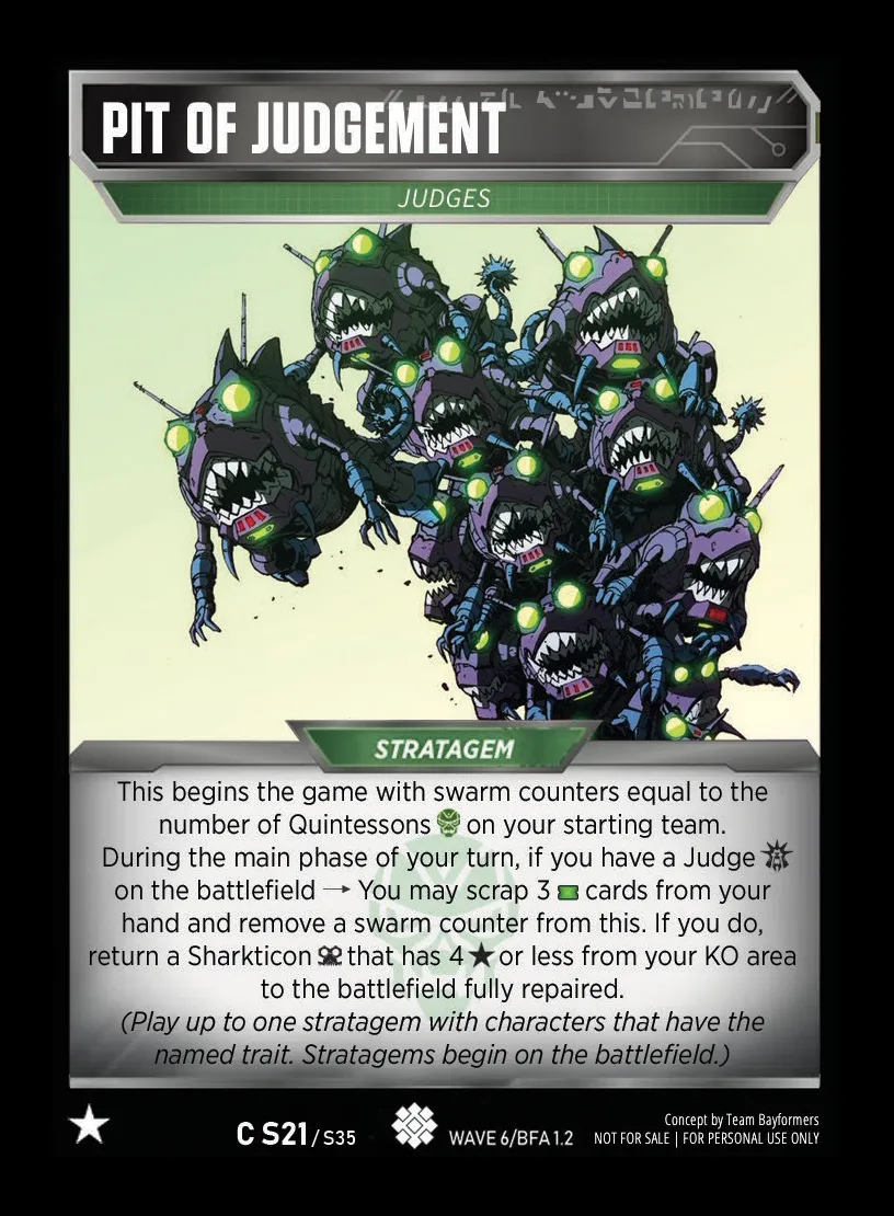 Pit of Judgement // Judges card face