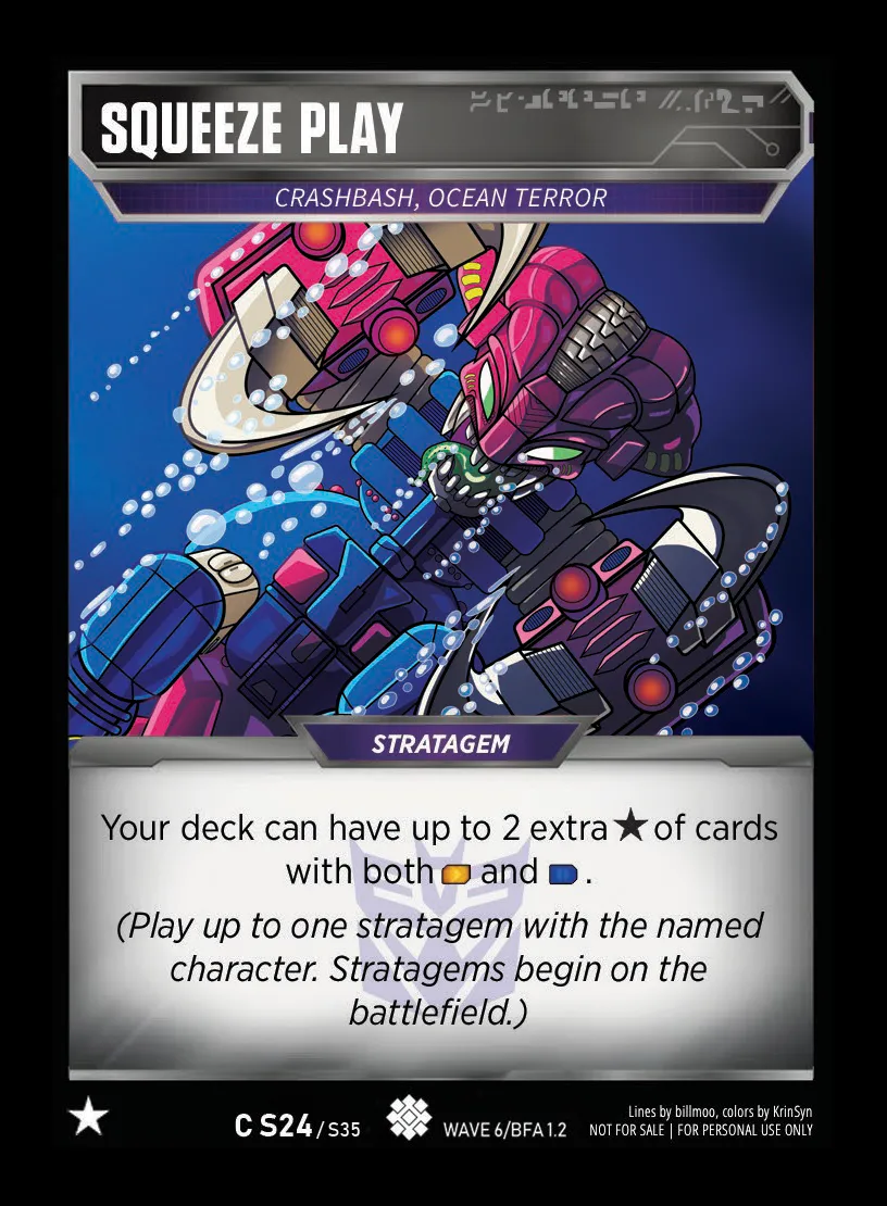 Squeeze Play // Crashbash, Ocean Terror card face