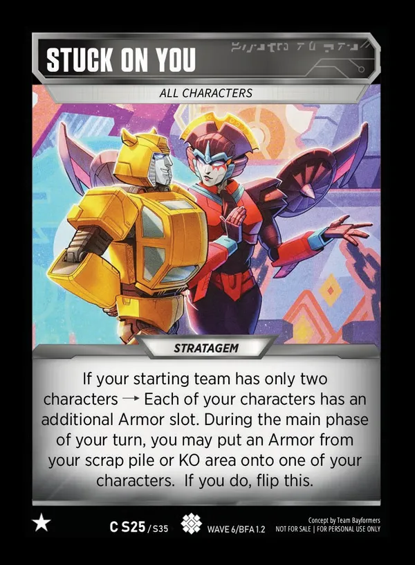 Stuck on You // All Characters card face