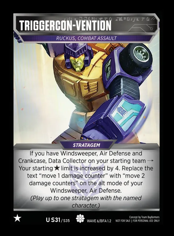 Triggercon-Vention // Ruckus, Combat Assault card face