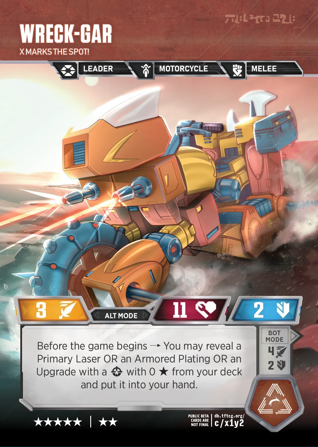 Wreck-Gar // X Marks the Spot! alt mode
